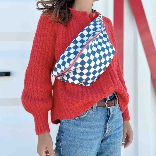 DAMIER ECRU/MARINEBLAUW HEUPTASJE