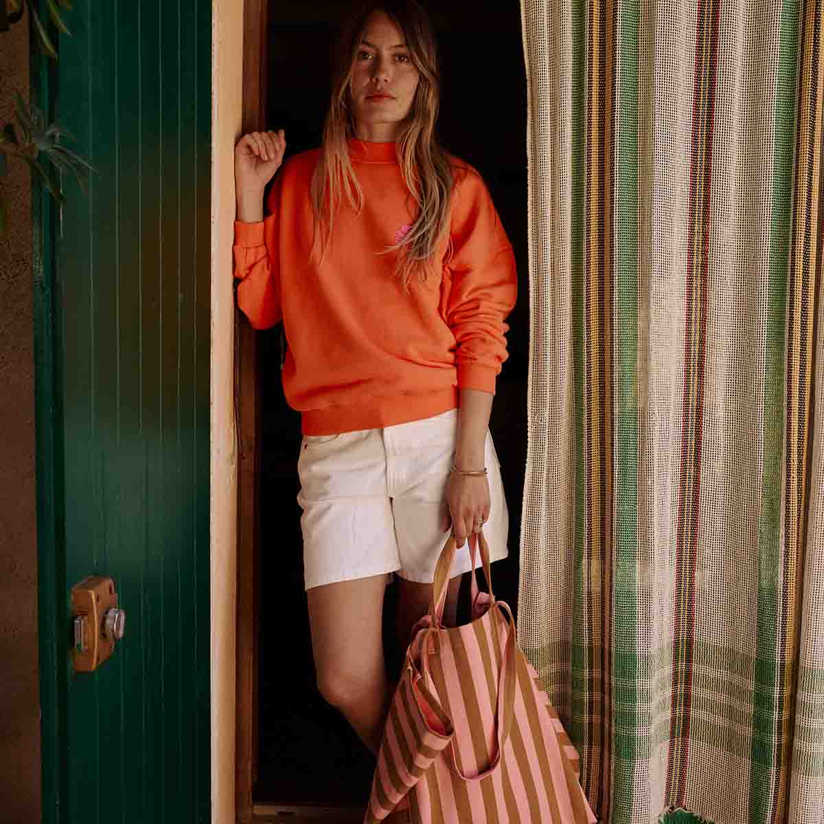 ELISA TAS STREEP CARAMEL / AARDBEI