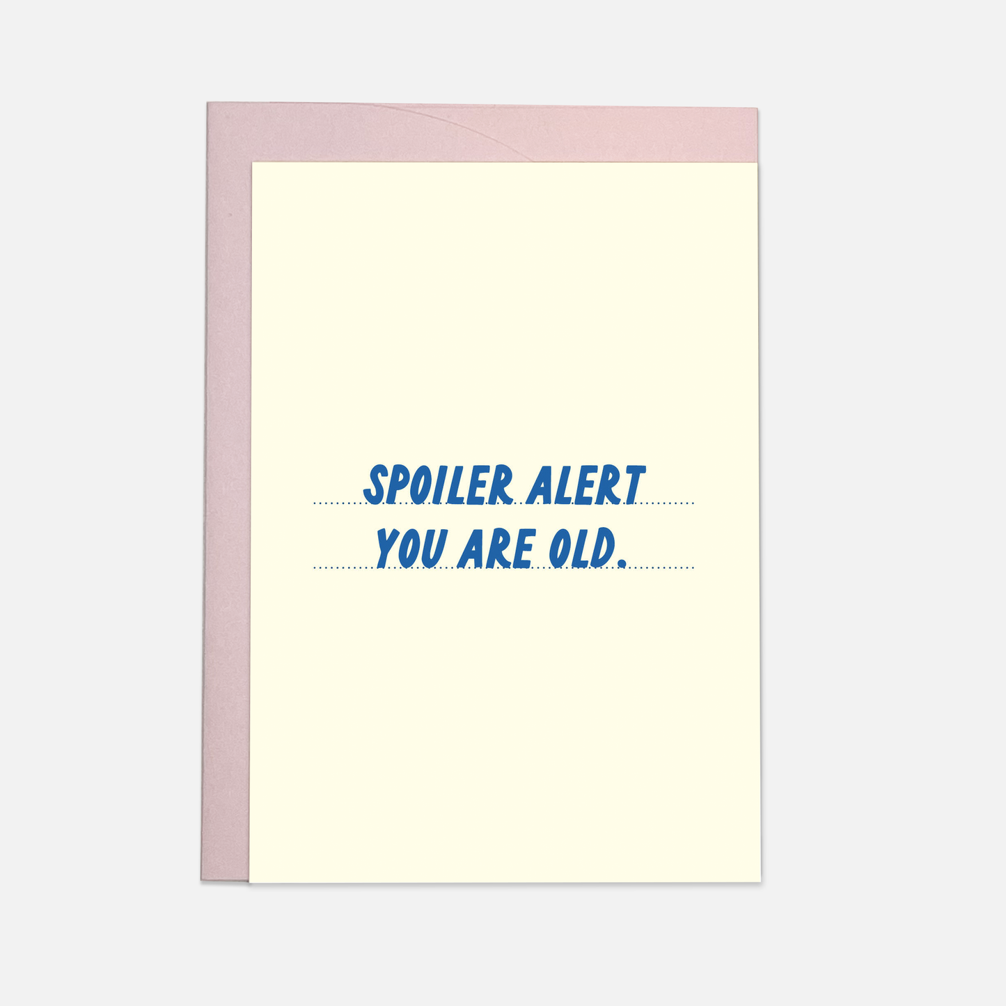 Spoiler alert greeting card