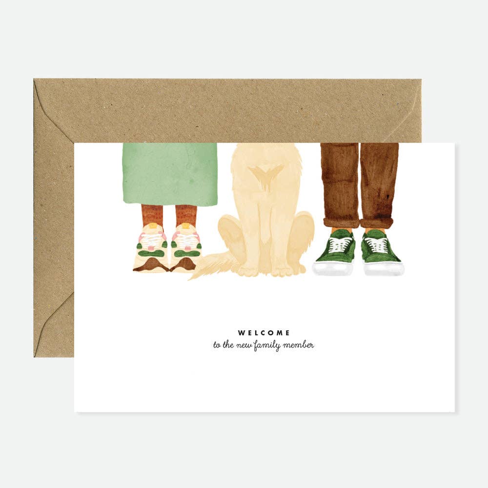 Welkom familiehond - wenskaart