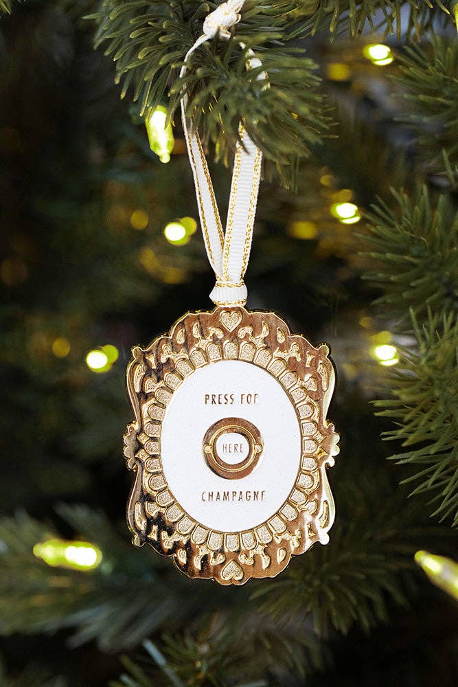 Pers voor champagne - kerstornament