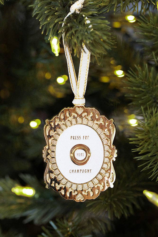 Pers voor champagne - kerstornament