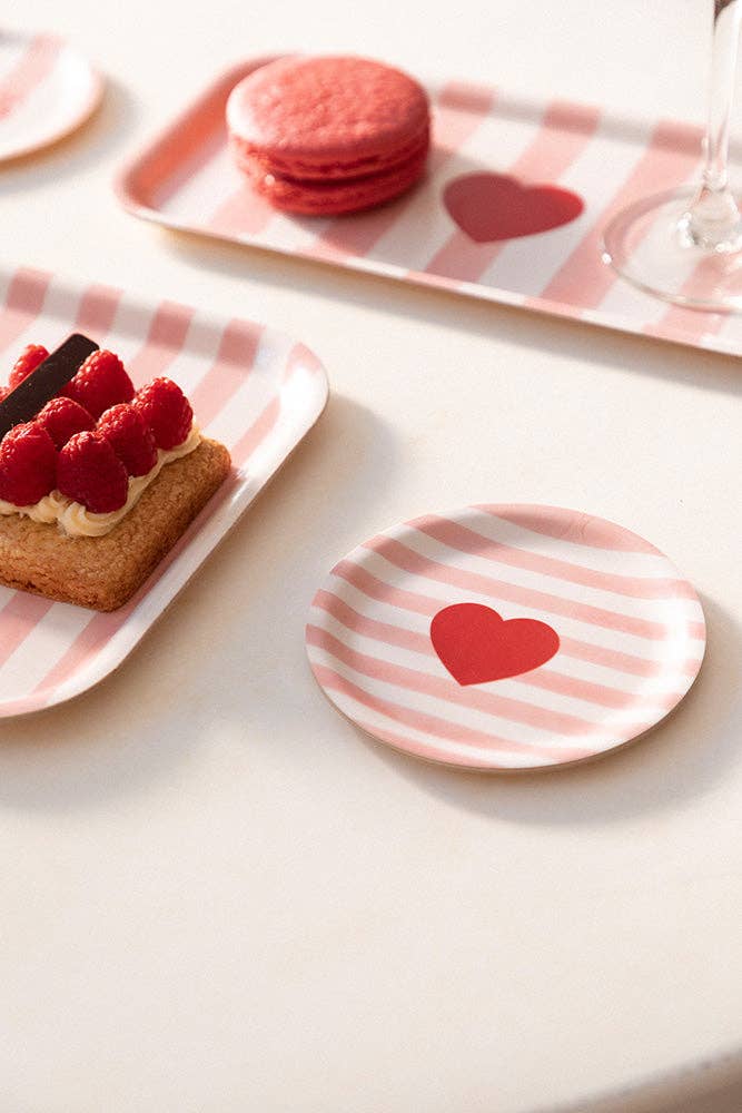 Roze strepen - Dienblad voor onderzetters