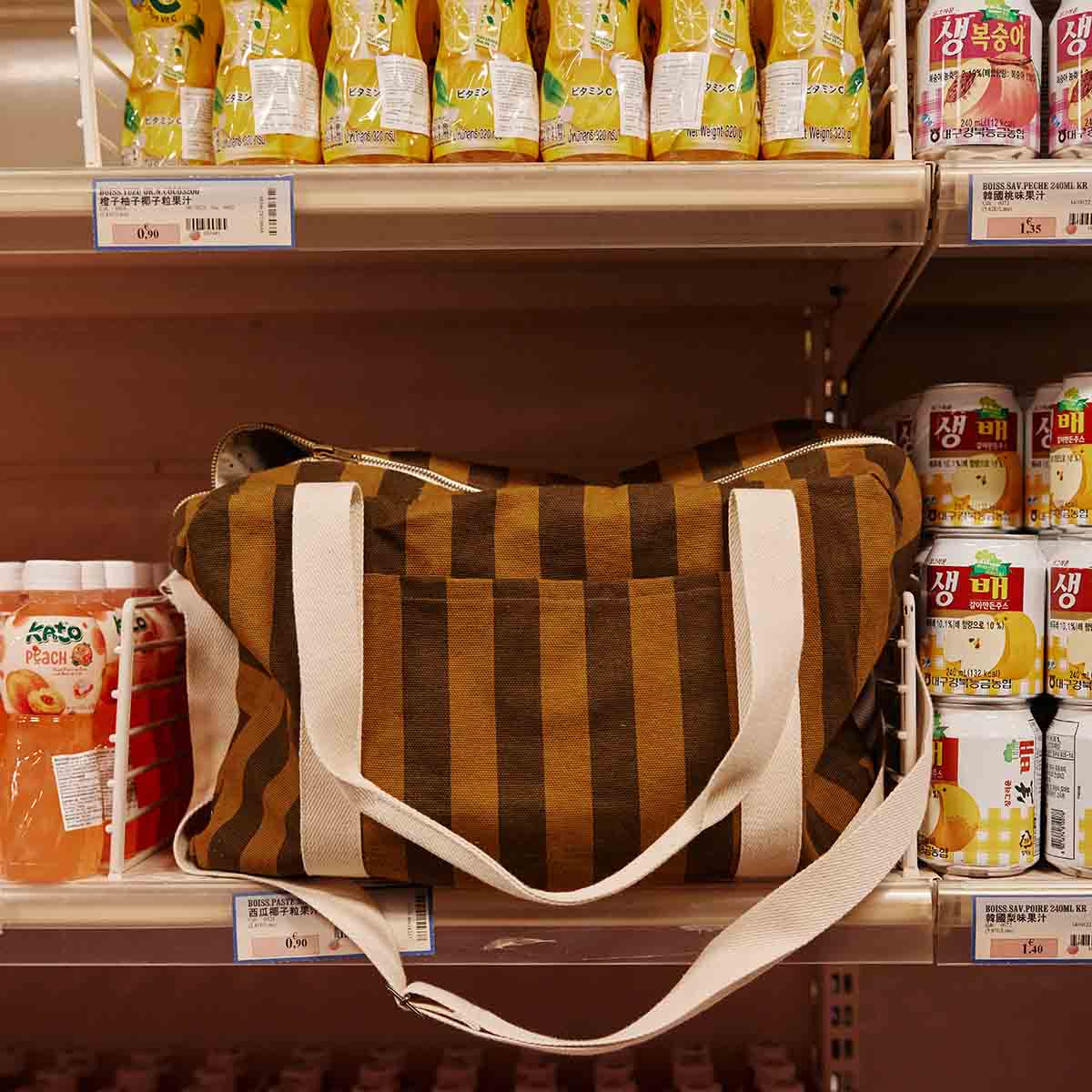 LUIERTAS - WEEKENDTAS MET RAPHAEL KOMIJN EN ZWARTE STREEP