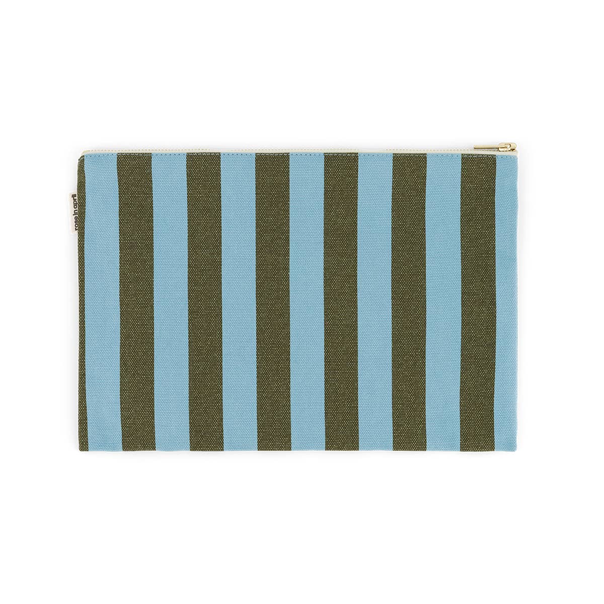 LILI ETUI STREEP OLIVE / BLAUW