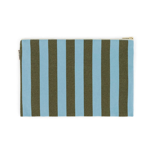LILI ETUI STREEP OLIVE / BLAUW