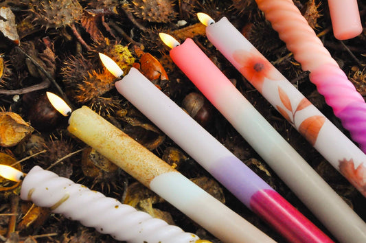 LED Pillar Candle Peachy - Set of 2