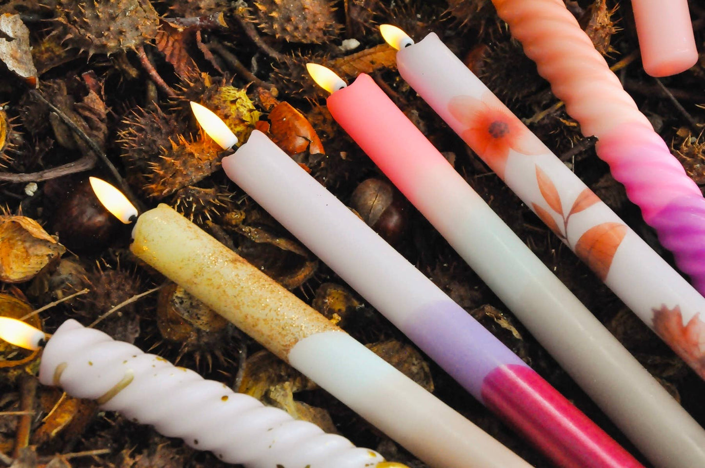 LED Swirl Candle Sunset - Set of 2