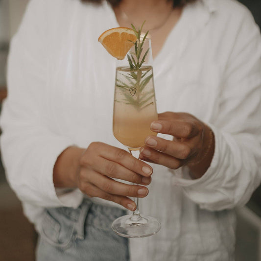 Champagneglas met hart (VE = 4 stuks)