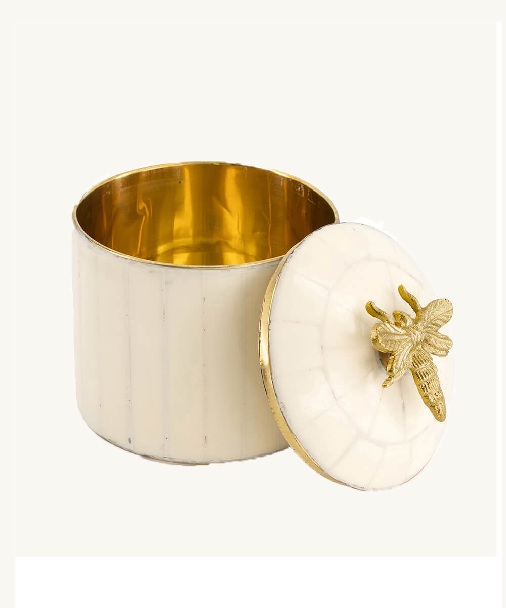 Sieradendoos Queen bee wit groot